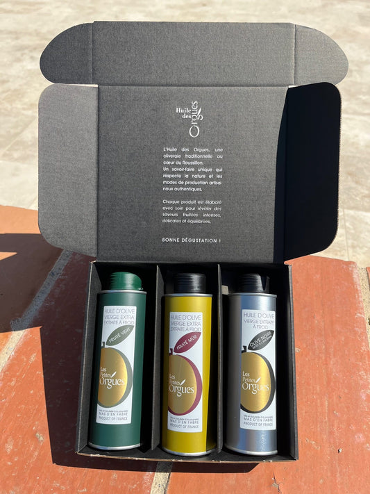 Coffret trio huile d'olive Petites Orgues